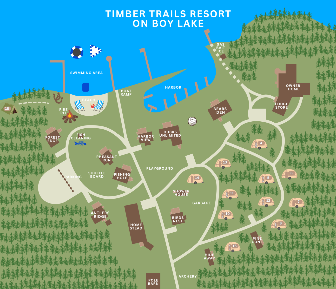 Timber Trails Resort Map